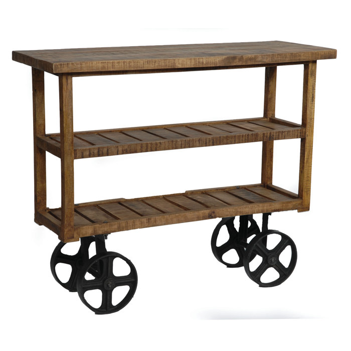 Williston Regil Solid Wood Bar Cart Wayfair